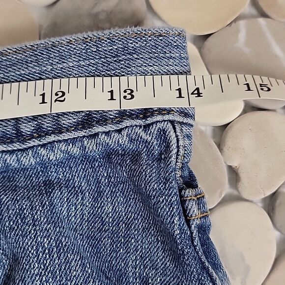 Levi's 527 red tab blue denim bootcut jeans Size 28 Juniors 16 - Picture 13 of 15